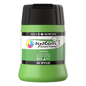 Daler-Rowney System3 Leaf Green Screen Printing Acrylic Ink 250ml