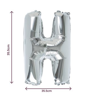 Silver Foil Letter H Balloon