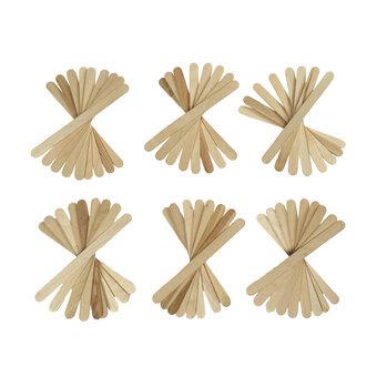Natural Wooden Craft Sticks 50 Pack