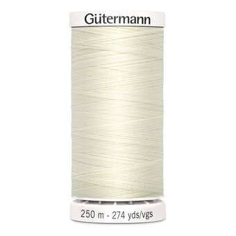 Gutermann White Sew All Thread 250m (1)