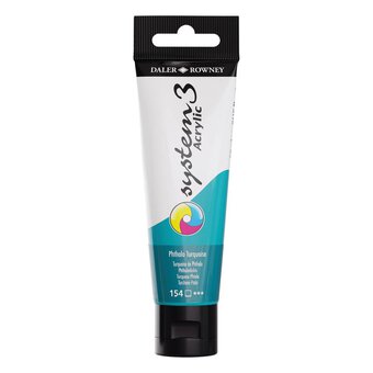 Daler-Rowney System3 Phthalo Turquoise Acrylic Paint 59ml