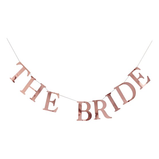 Ginger Ray Rose Gold Bride Peg Bunting 1.5m image number 1