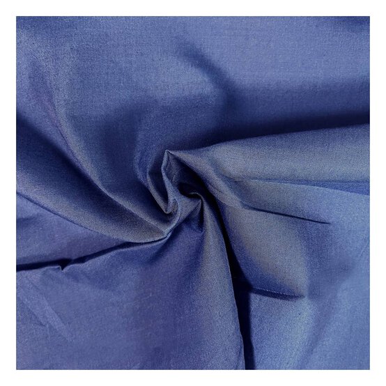 French Navy Polycotton Fabric by the Metre image number 1