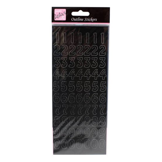 Anita's Large Black Number Outline Stickers image number 1