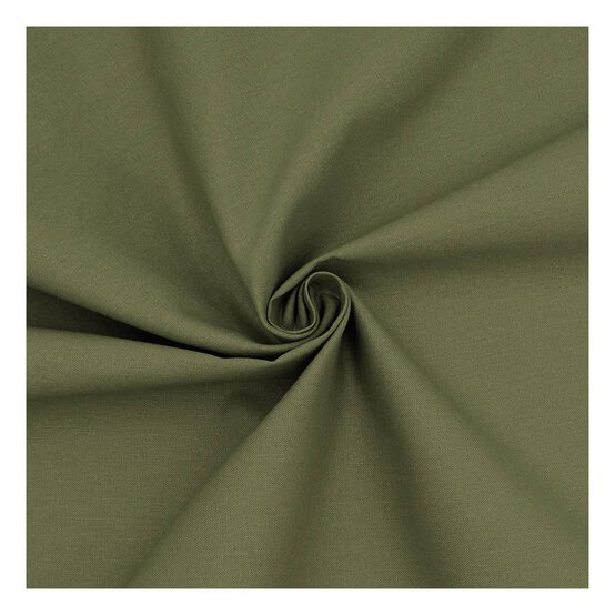 Olive Cotton Homespun Fabric by the Metre image number 1