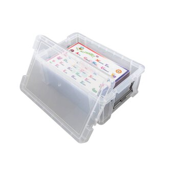 Whitefurze Allstore 10 Litre Clear Storage Box 4 Pack Bundle