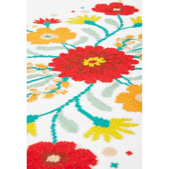 FREE PATTERN DMC Mixed Floral Tile Cross Stitch 0189 image number 5