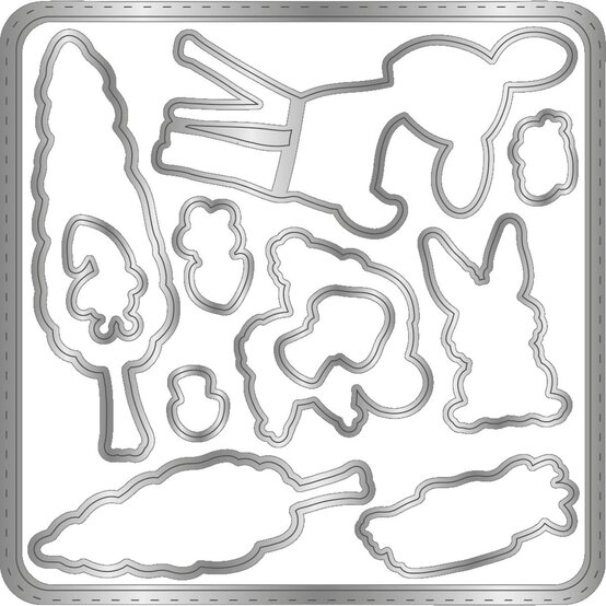 Gemini Wonderful Woodland Stamp and Die Set 28 Pieces image number 5