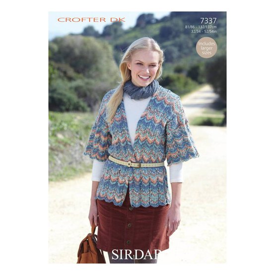 Sirdar Crofter DK Kimono Digital Pattern 7337 image number 1