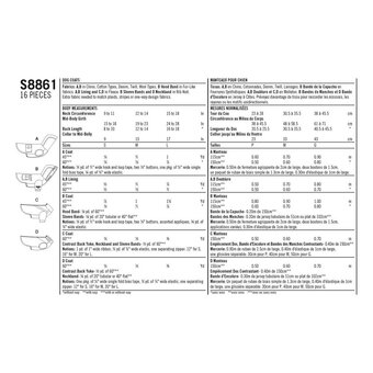 Simplicity Dog Coat Sewing Pattern S8861