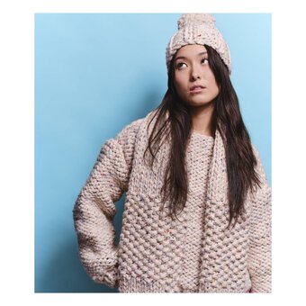 Knitcraft Oversized Moss Stitch Scarf Digital Pattern 0115