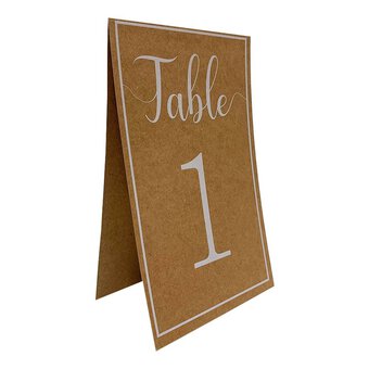 Kraft Table Numbers 12 Pack