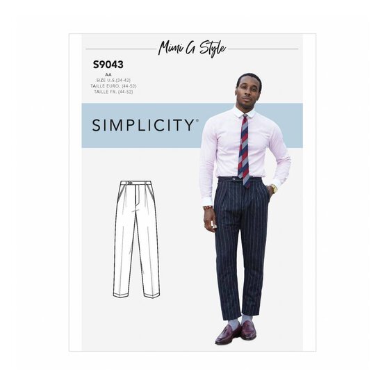 Simplicity Men&rsquo;s Trousers Sewing Pattern S9043 (34-42) image number 1