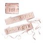 Ginger Ray Rose Gold Team Bride Sashes 6 Pack image number 1