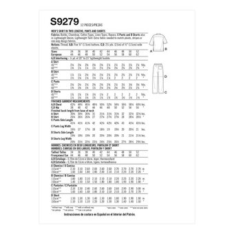Simplicity Men&rsquo;s Separates Sewing Pattern S9279 (44-52)