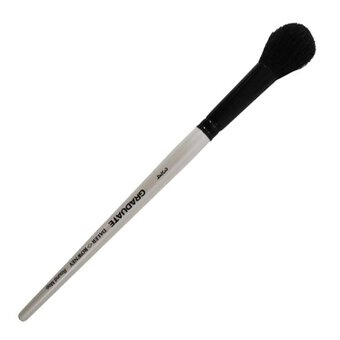 Daler-Rowney Black Goat Round Mop Graduate Brush  White
