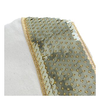 Gold Sequin Canvas Tote Shopping Bag 47cm x 35cm