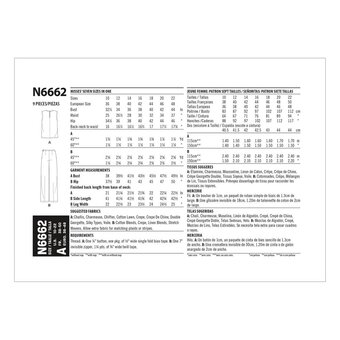 New Look Women's Top and Trousers Sewing Pattern N6662