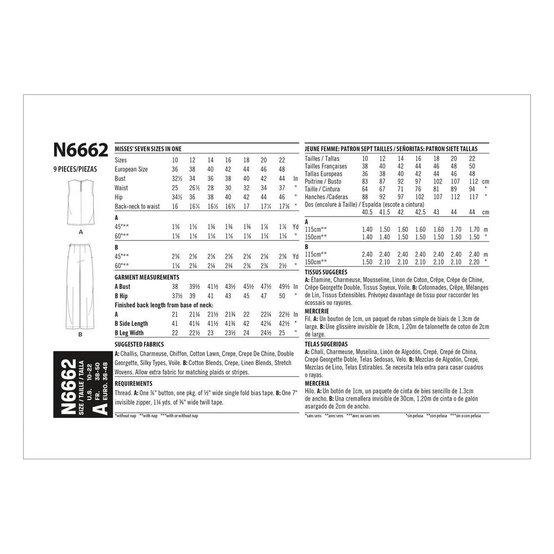 New Look Women's Top and Trousers Sewing Pattern N6662 image number 2