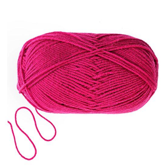 Women's Institute Magenta Premium Acrylic Yarn 100g image number 3