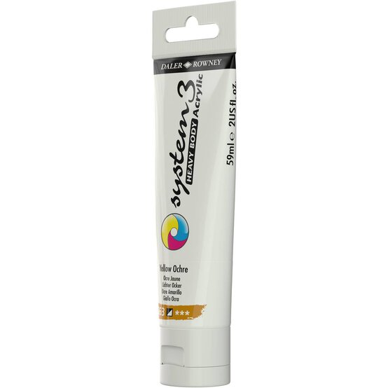 Daler-Rowney System3 Yellow Ochre Heavy Body Acrylic 59ml image number 3