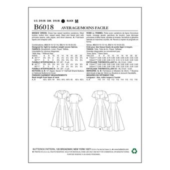 Butterick Vintage Dress Sewing Pattern B6018 (6-14)