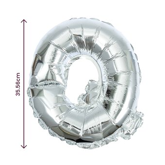 Silver Foil Letter Q Balloon