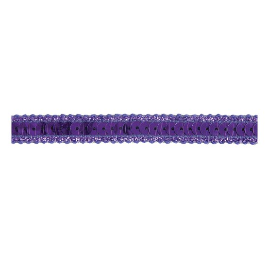 Purple Metallic-Edged Sequin Trim by the Metre image number 2