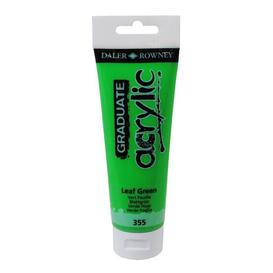 Daler-Rowney Graduate Leaf Green Acrylic Paint 120ml image number 1
