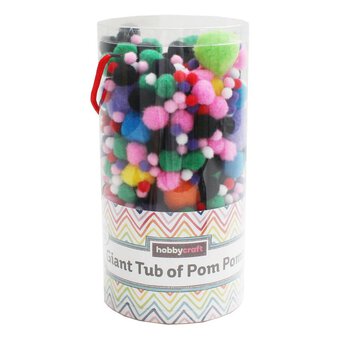 Giant Tub of Pom Poms 1000 Pack