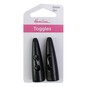 Hemline Black Sharktooth Toggles 50mm 2 Pack image number 2