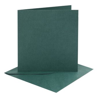 Dark Green Cards  6 x 6 Inches 4 Pack