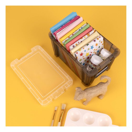 Whitefurze Allstore 1.7 Litre Transparent Grey Storage Box  image number 3