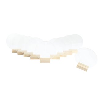 Clear Acrylic Round Table Signs 10 Pack