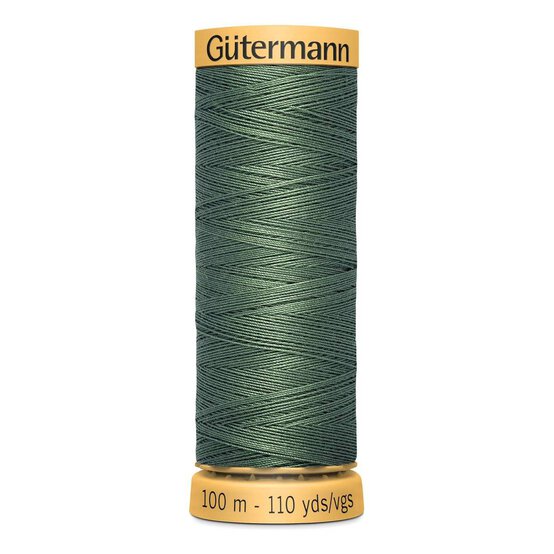 Gutermann Green Cotton Thread 100m (8724) image number 1