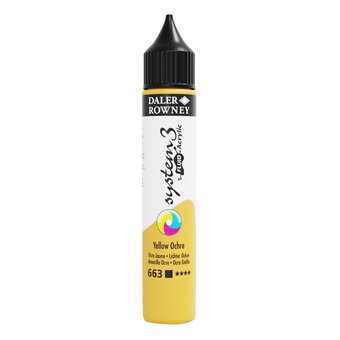 Daler-Rowney System3 Yellow Ochre Fluid Acrylic 29.5ml (663)
