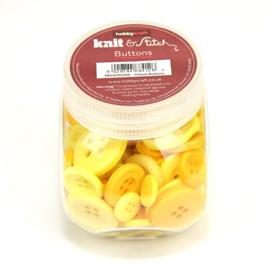 Hobbycraft Button Jar Yellow image number 4