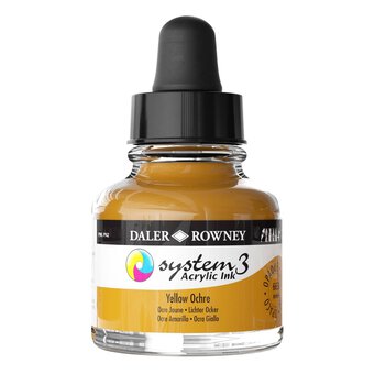 Daler-Rowney System3 Yellow Ochre Acrylic Ink 29.5ml