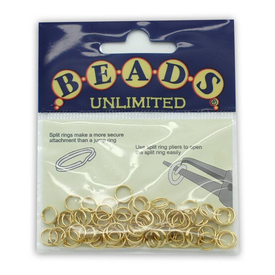 Beads Unlimited Gold Plated Split Rings 50 Pack image number 2