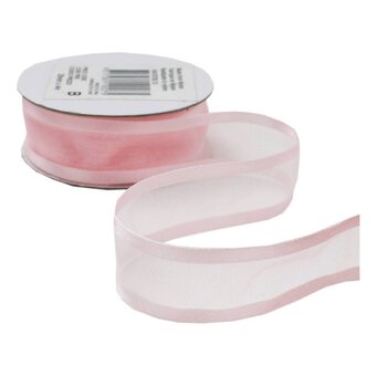 Baby Pink Organza Satin-Edged Ribbon 20mm x 4m