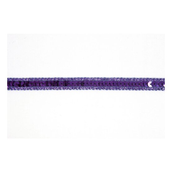 Purple Metallic-Edged Sequin Trim by the Metre image number 1