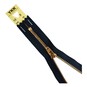 YKK Navy Blue Brass Jeans Zip 13cm image number 1