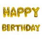 Gold Happy Birthday Foil Balloon Set image number 1