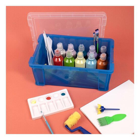 Whitefurze Allstore 10 Litre Transparent Blue Storage Box  image number 2