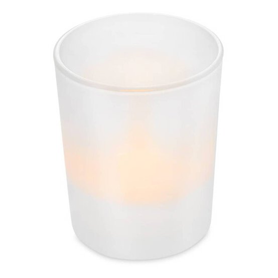 Frosted Glass Candle Holder 6.5cm image number 2