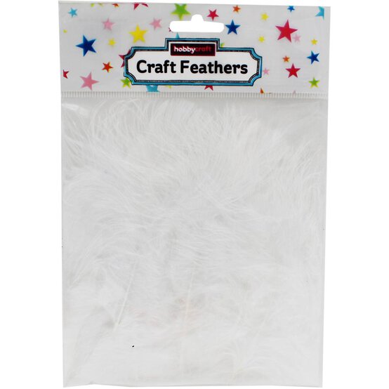 White Marabou Feathers 3g image number 3