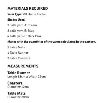Knitcraft Home Cotton Homeware Collection Digital Pattern 0034