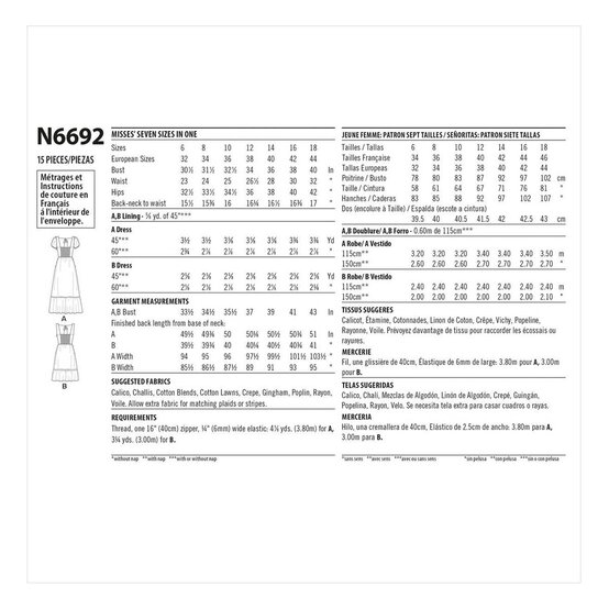 New Look Women&rsquo;s Dress Sewing Pattern N6692 image number 2