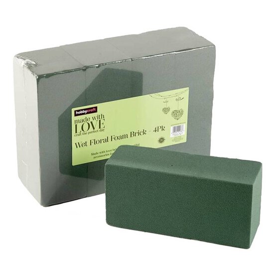 Wet Floral Foam Brick 4 Pack image number 1