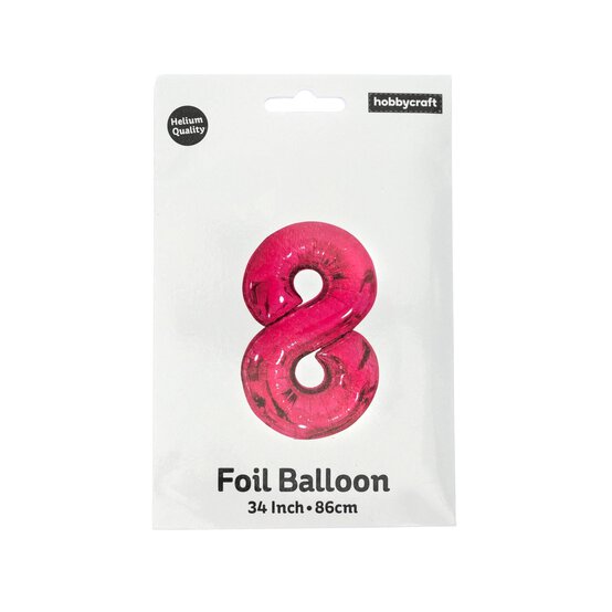 Extra Large Pink Foil Number 8 Balloon image number 3